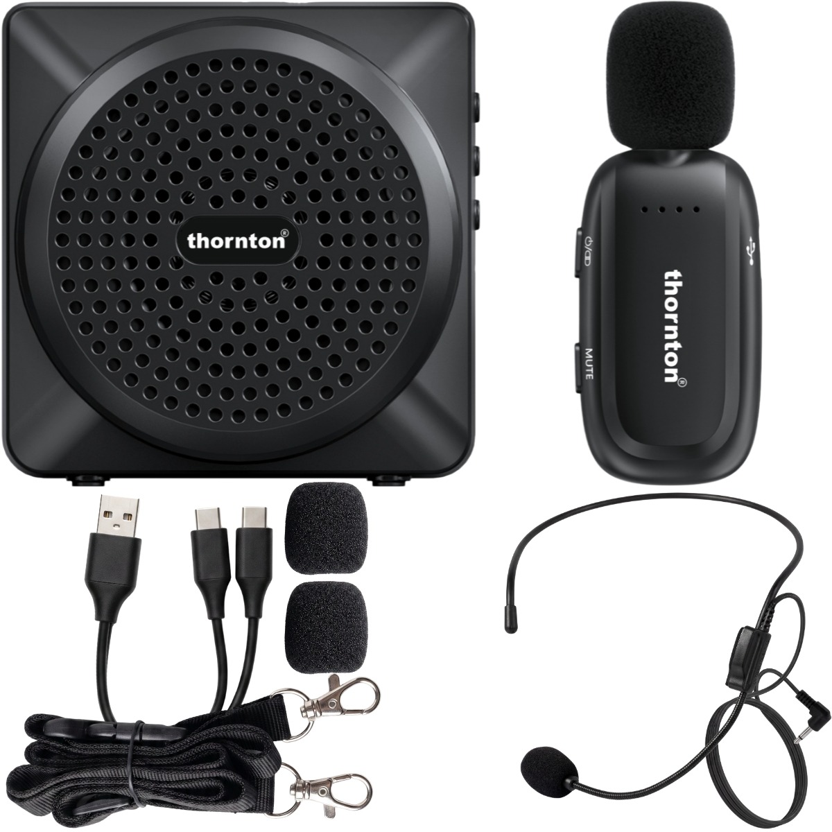 Thornton Voice Go portable speaker with wireless microphone